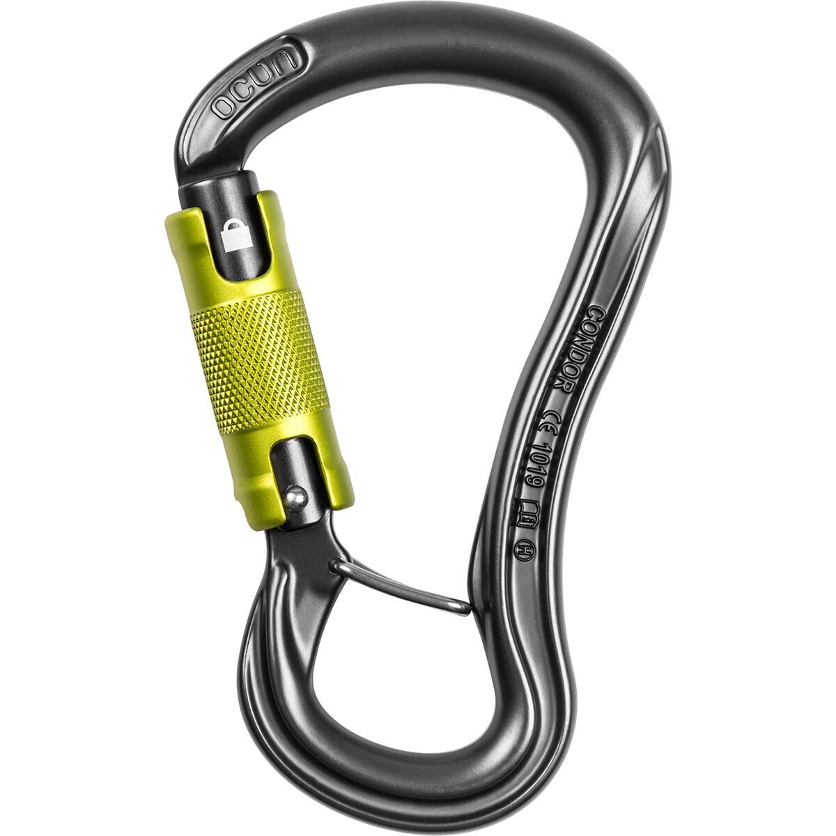 Image of Ocun Condor HMS Locking Carabiner - Twist Lock Anthracite, One Size