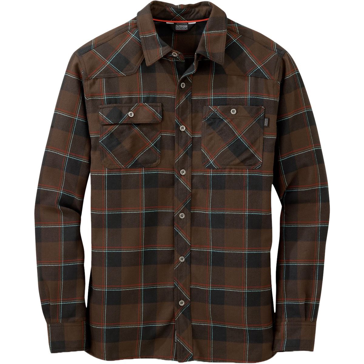 Outdoor Research Feedback Flannel Shirt - Men's Earth/Black, L