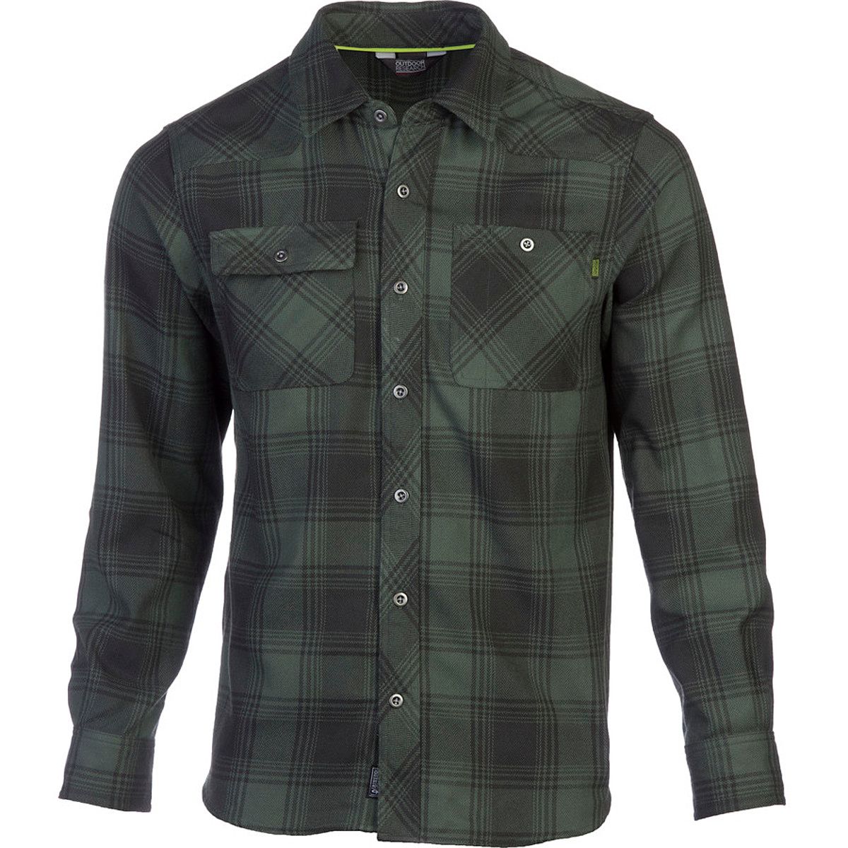 Outdoor Research Feedback Flannel Shirt - Men's Hops/Black, L
