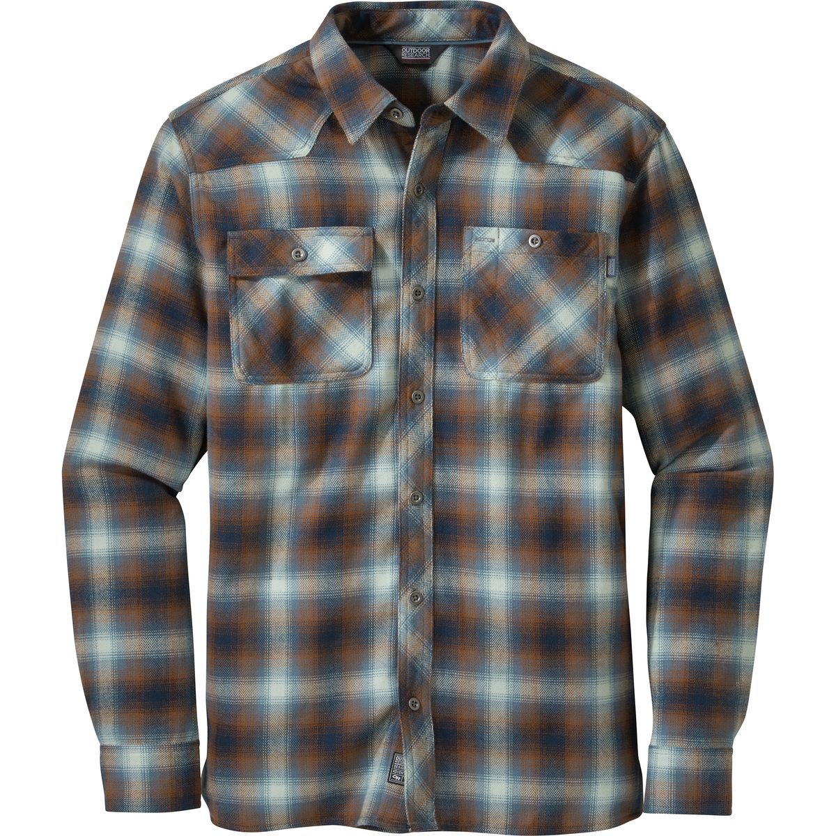 Outdoor Research Feedback Flannel Shirt - Men's Night/Saddle, XL