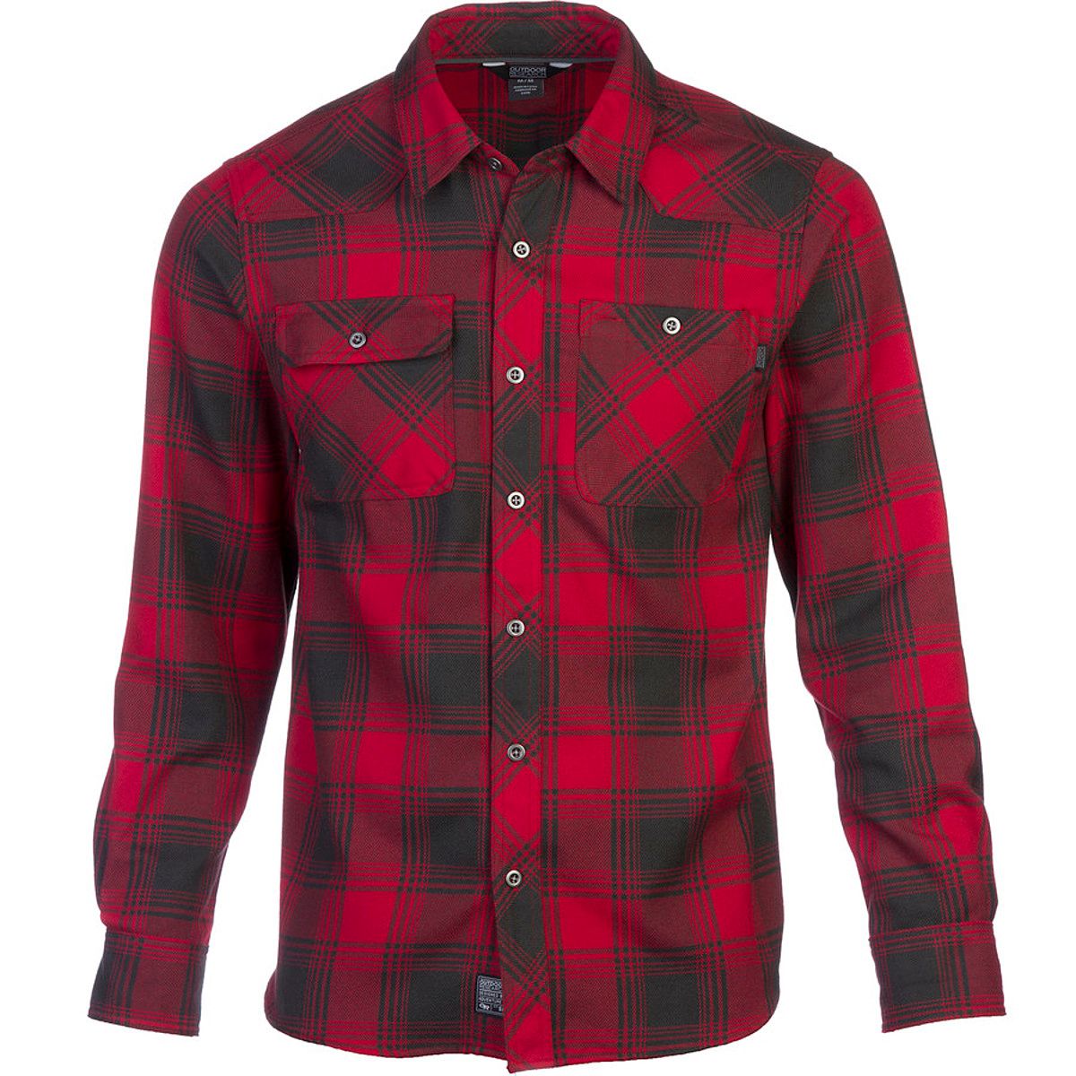 Outdoor Research Feedback Flannel Shirt - Men's Redwood/Black, S