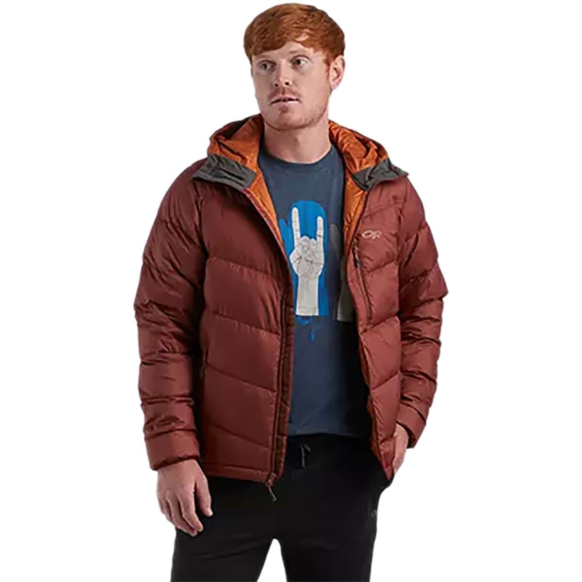 outdoor research transcendent down hooded jacket