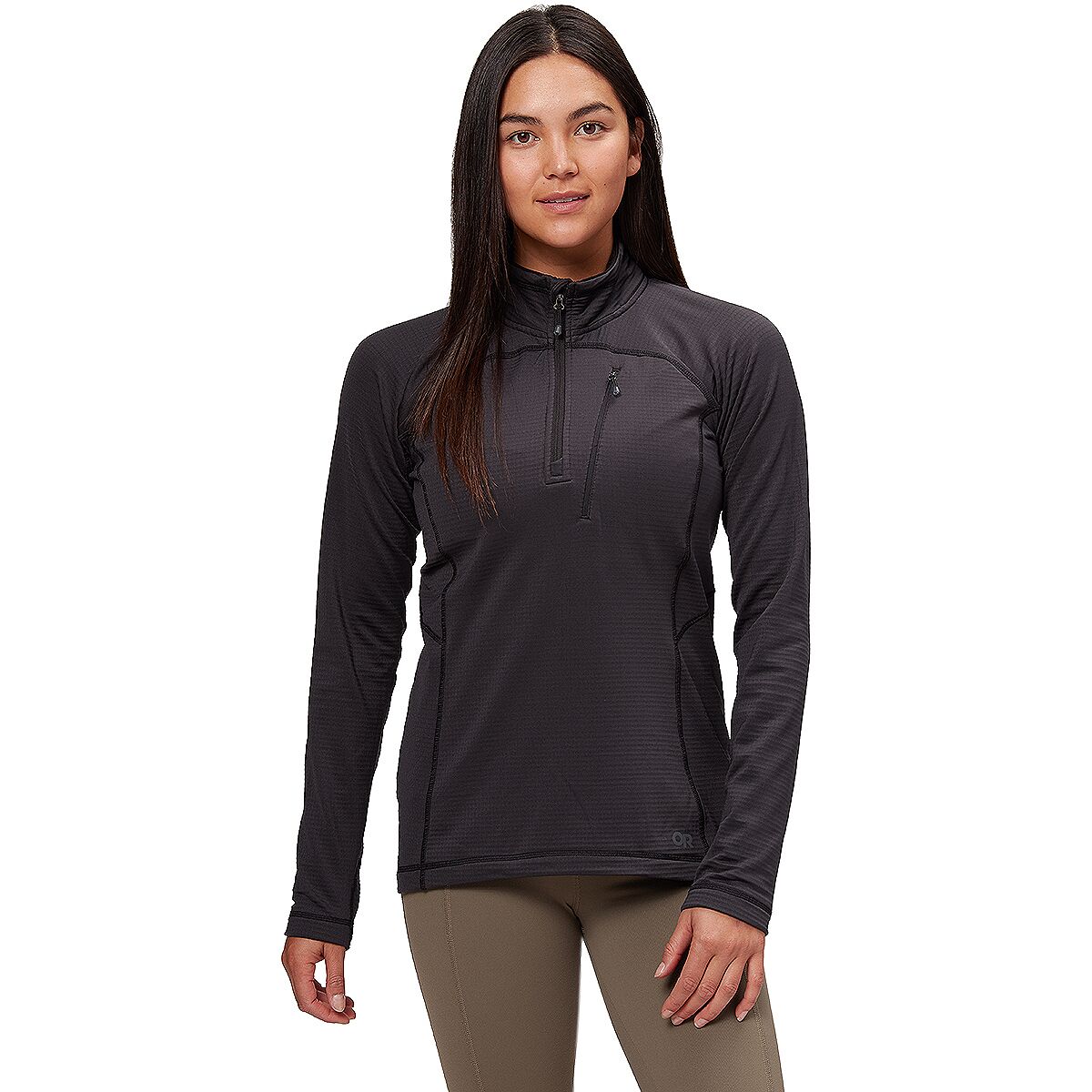 Image of Outdoor Research Vigor Quarter Zip Jacket - Women's Black, XS