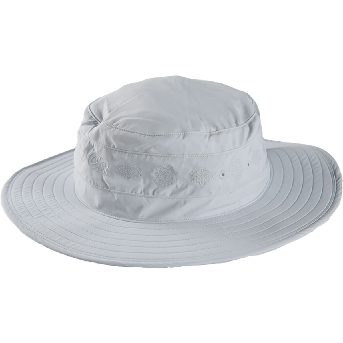Image of Outdoor Research Solar Roller Sun Hat - Women's Titanium-Rice Embroidery, M