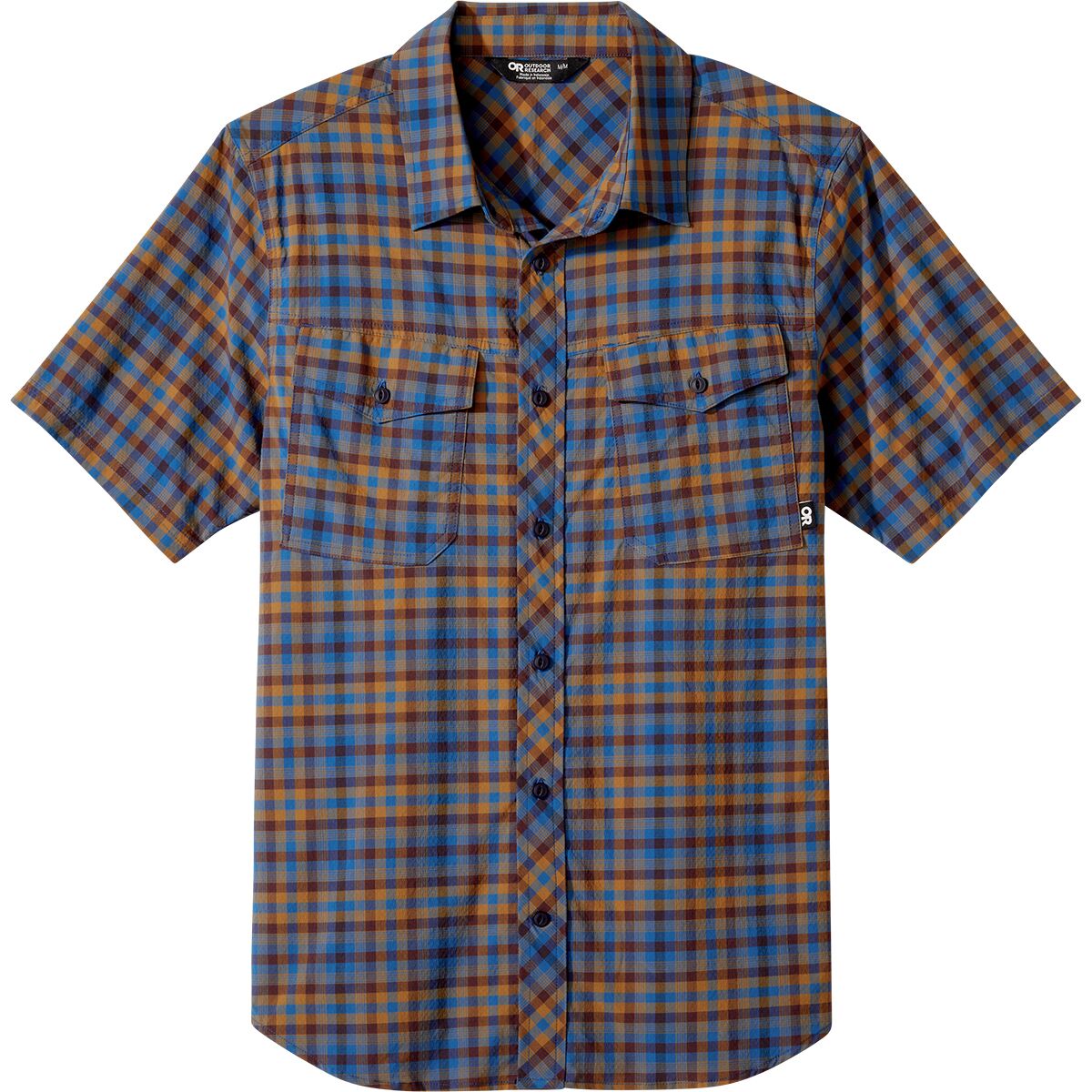 Outdoor Research Wanderer Short-Sleeve Shirt - Men's Classic Blue Plaid M