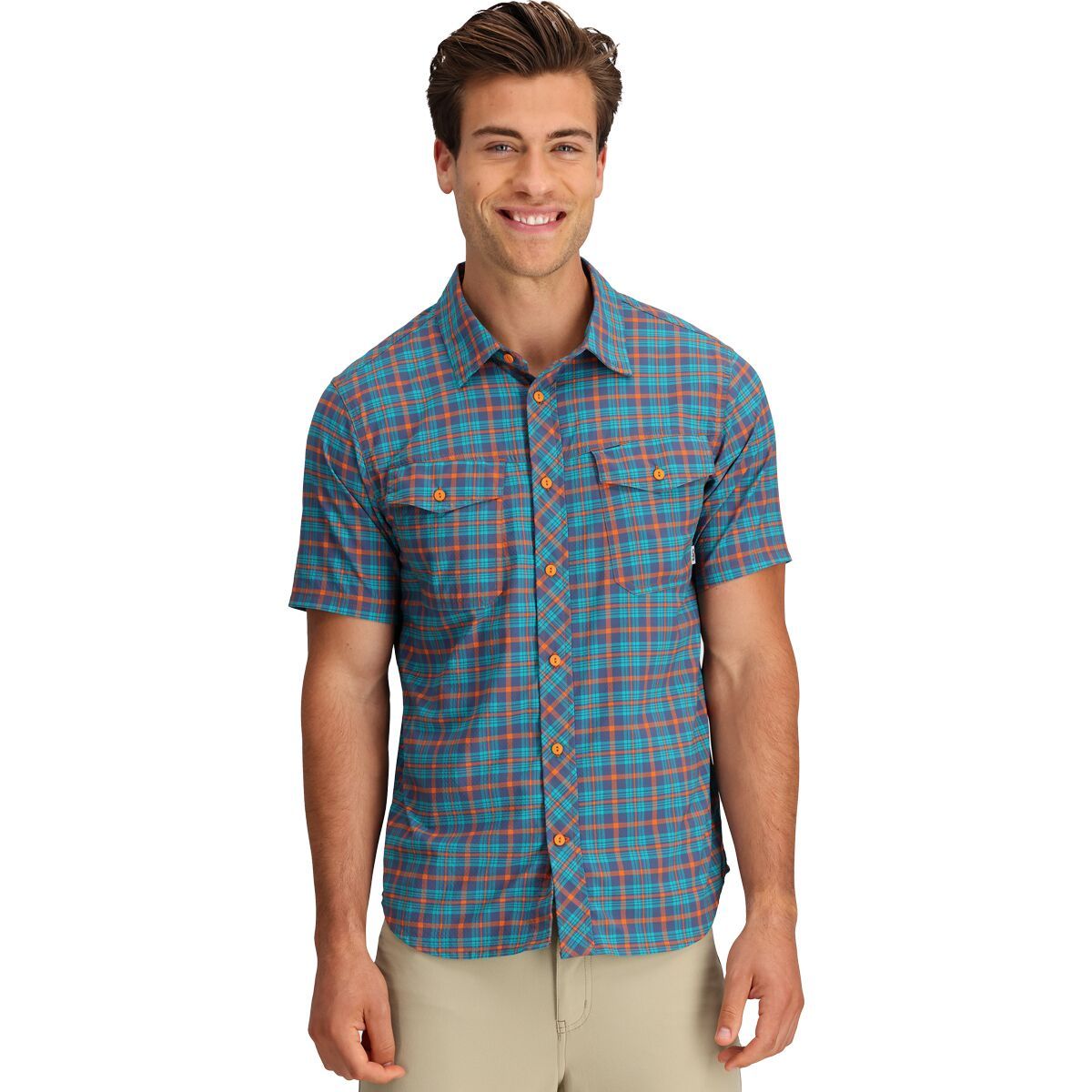 Outdoor Research Wanderer Short-Sleeve Shirt - Men's Space Jam Plaid, S
