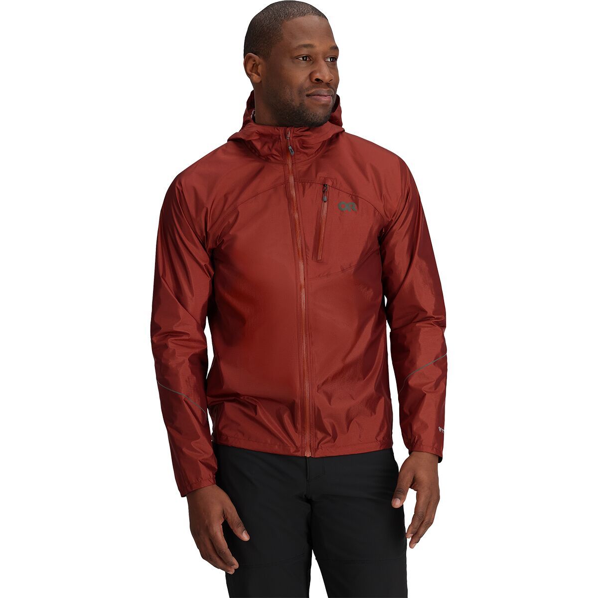 Outdoor Research Helium Rain Jacket - Men's Brick, S