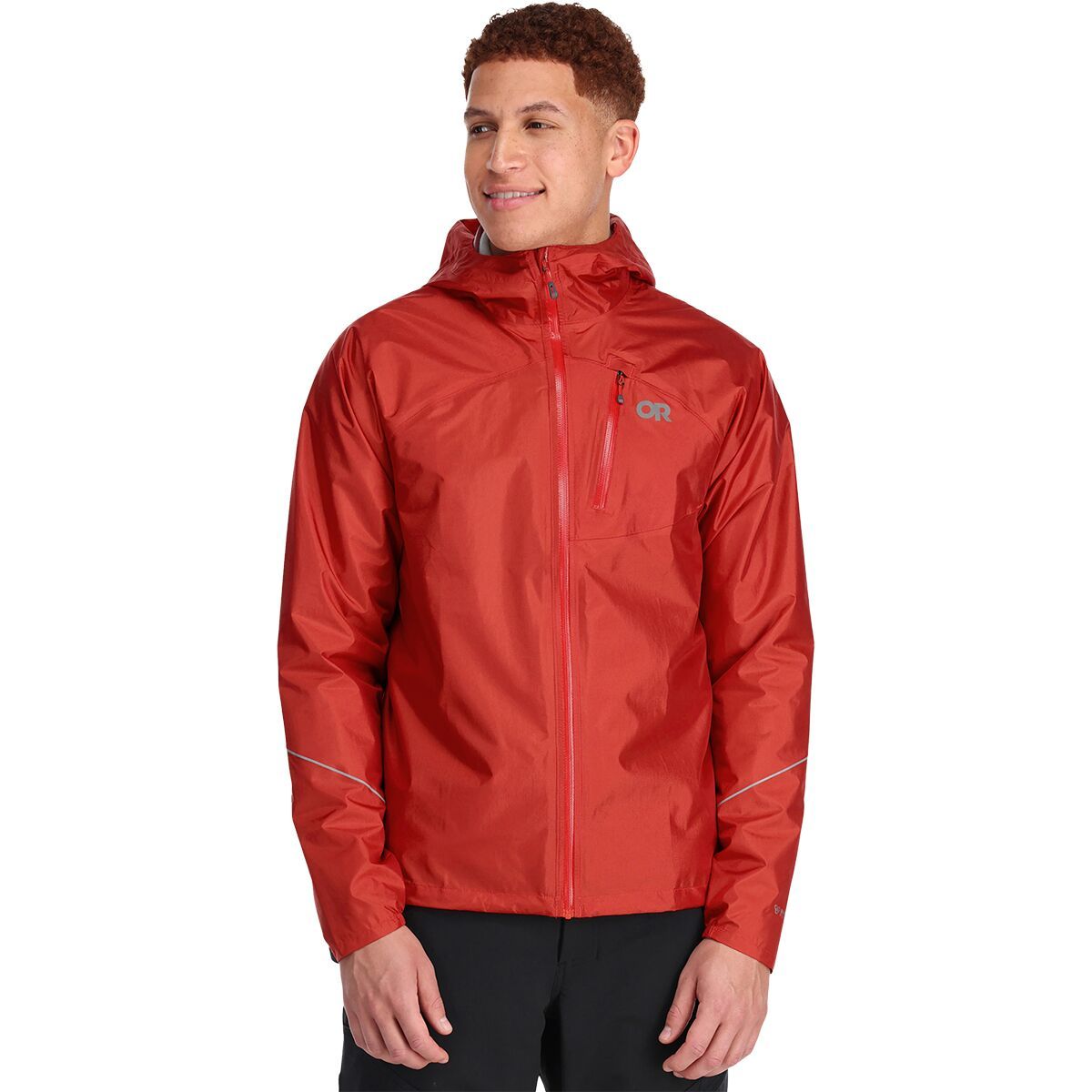 Outdoor Research Helium Rain Jacket - Men's Cranberry, XL