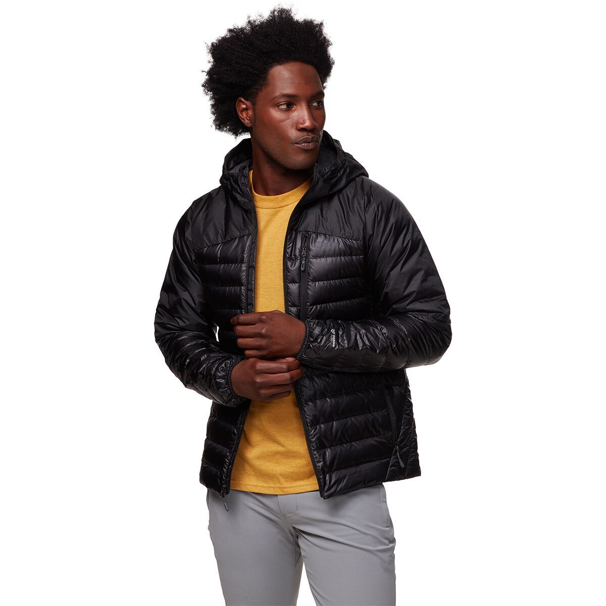 Image of Outdoor Research Helium Down Hooded Jacket - Men's Black, XXL