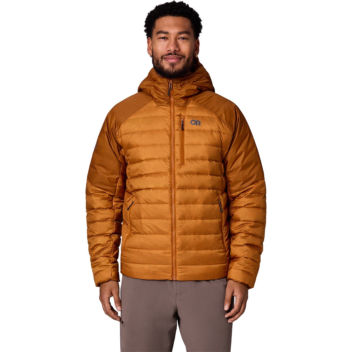Image of Outdoor Research Helium Down Hooded Jacket - Men's Sedona, M