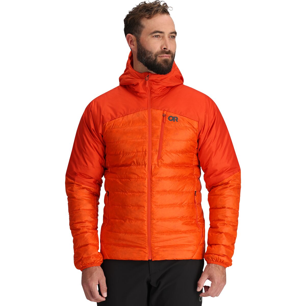 Image of Outdoor Research Helium Down Hooded Jacket - Men's Spice, M
