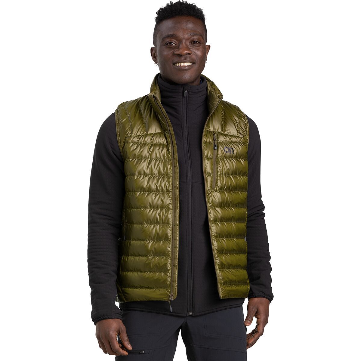 Image of Outdoor Research Helium Down Vest - Men's Loden, M