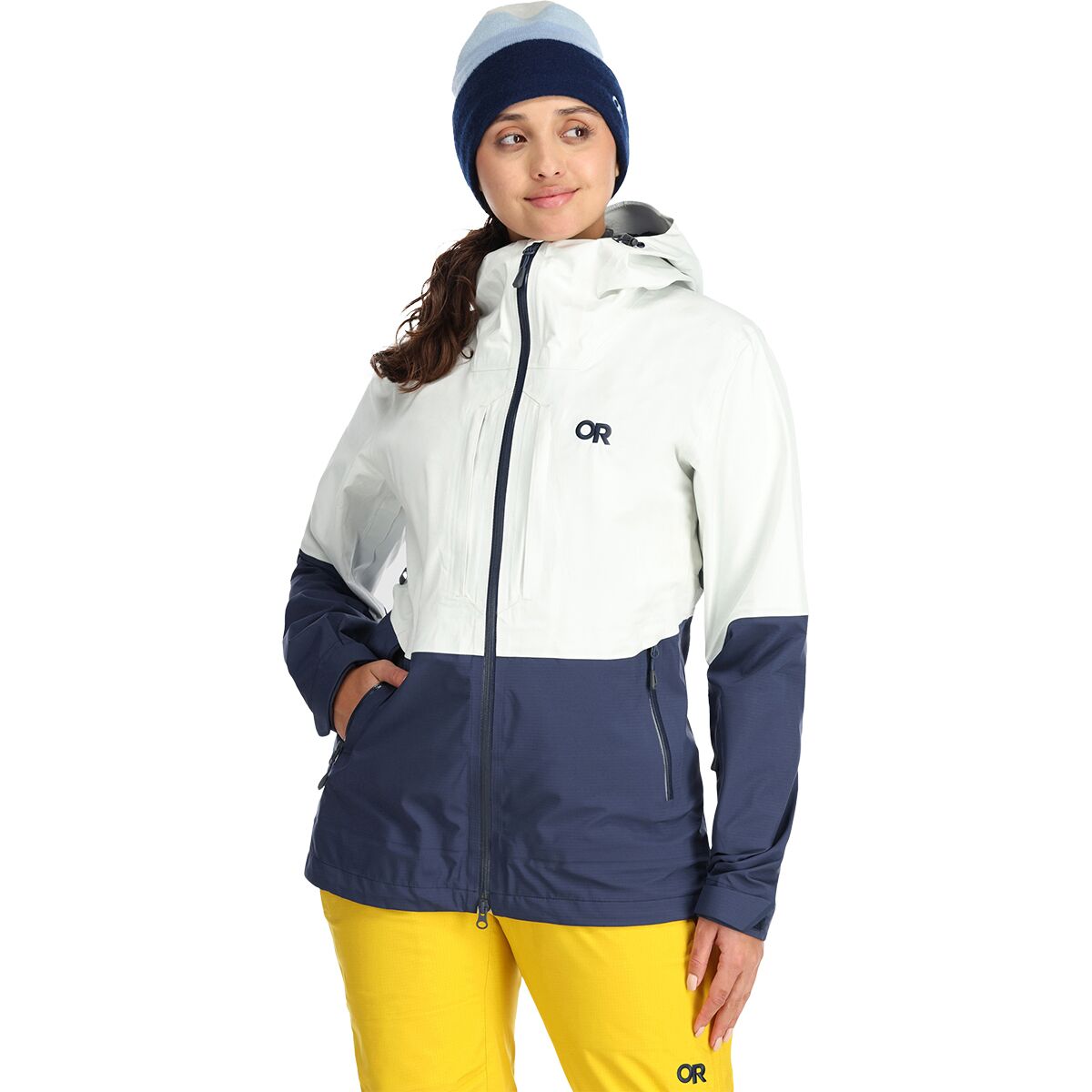 Outdoor Research Carbide Jacket - Women's Snow/Naval Blue