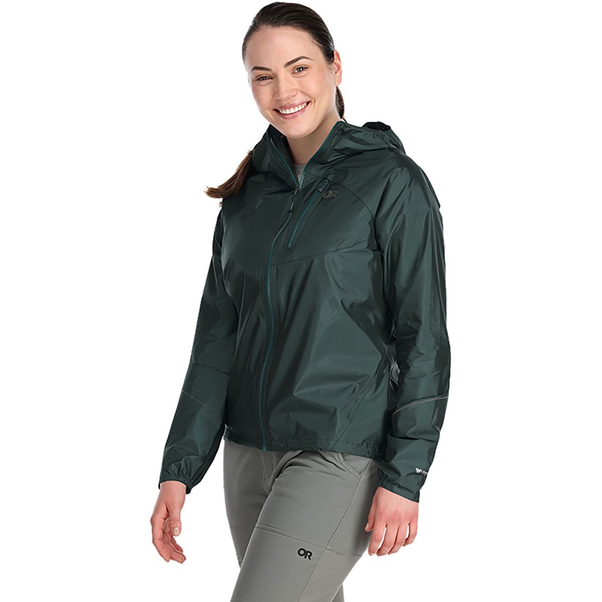 Outdoor Research Helium Rain Jacket - Women's Treeline, XL