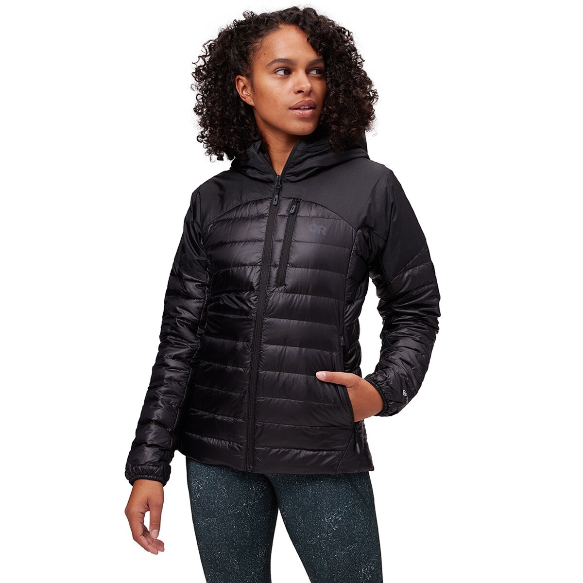 Outdoor Research Outdoor Research Helium Down Hooded Jacket - Women's Titanium/Slate, XL