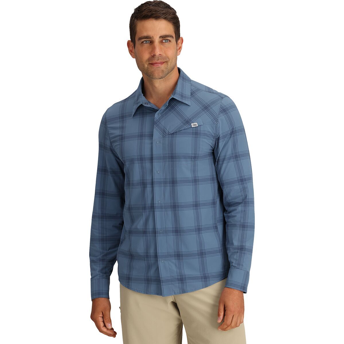 Outdoor Research Astroman Long-Sleeve Sun Shirt - Men's Olympic Plaid, S
