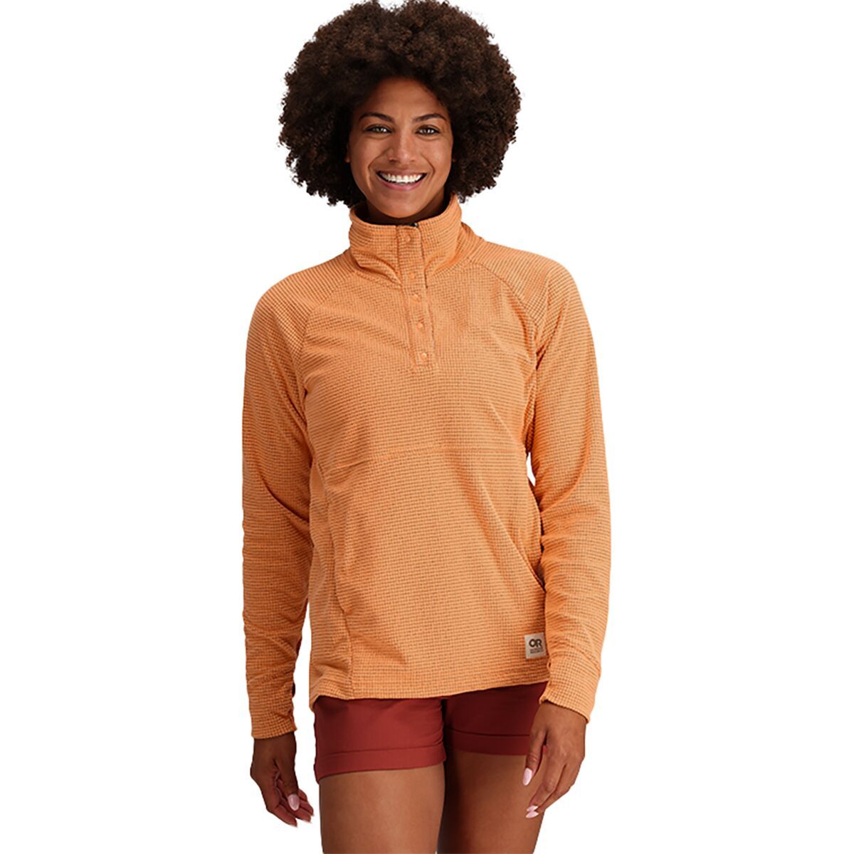 Image of Outdoor Research Trail Mix Snap Pullover - Women's Orange Fizz, S