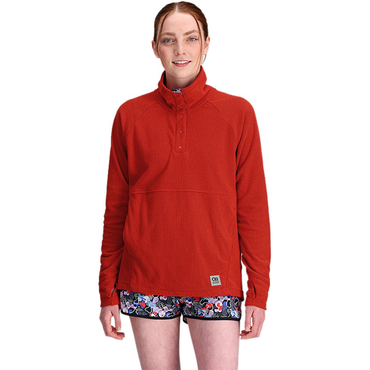 Outdoor Research Trail Mix Snap Pullover - Women's Shapes Cranberry, L