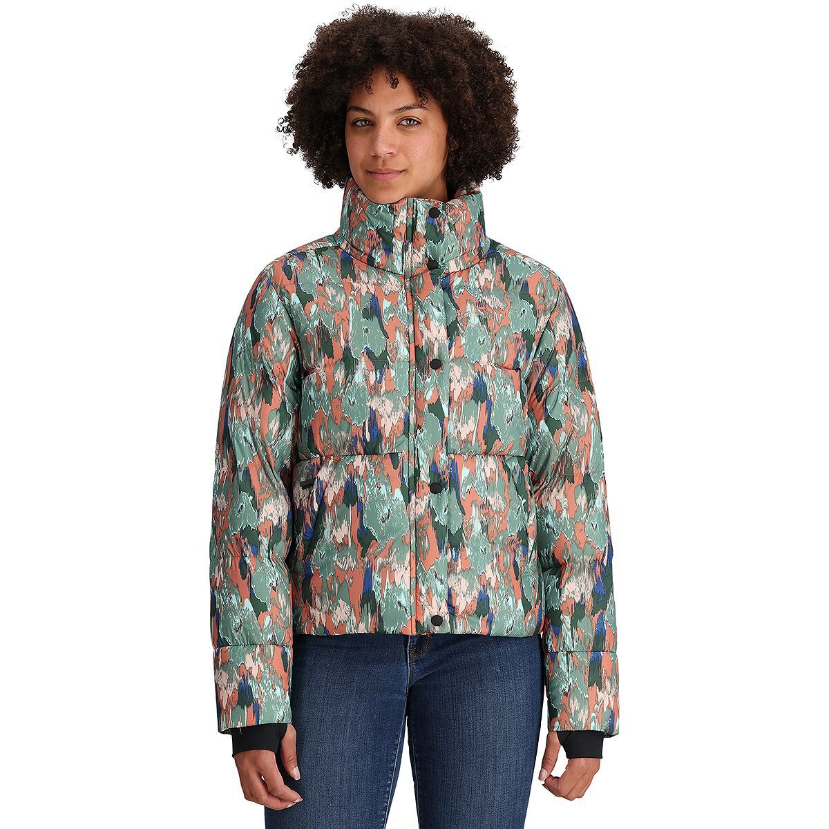 Outdoor Research Coldfront Down Jacket - Women's Cinnamon Print, M
