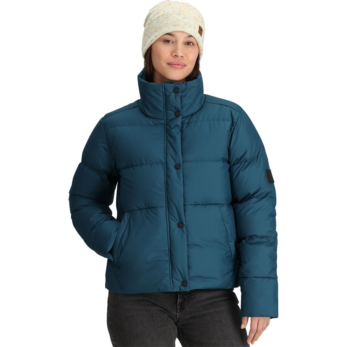 Image of Outdoor Research Coldfront Down Jacket - Women's Harbor, M