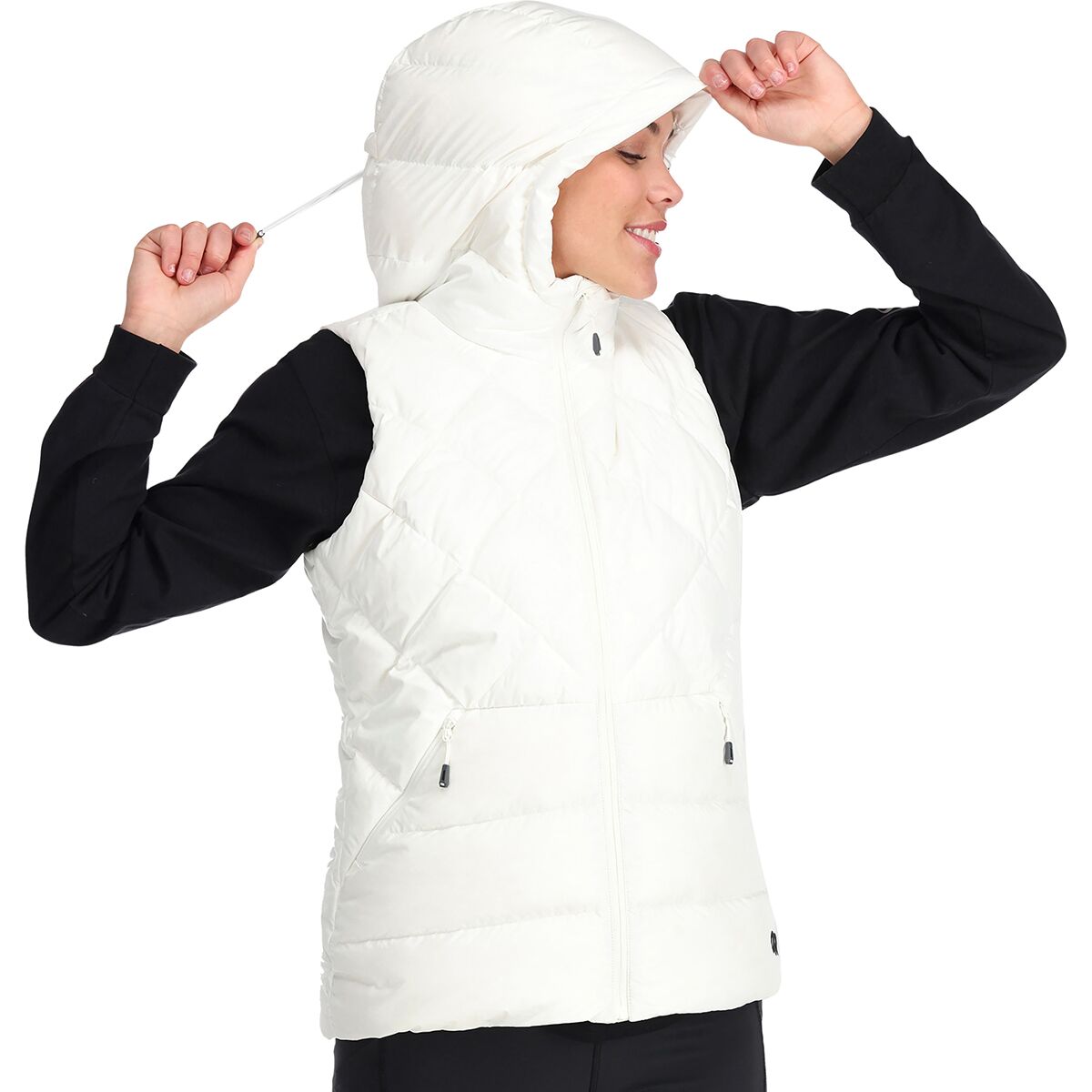 Women's down vest white Clearance
