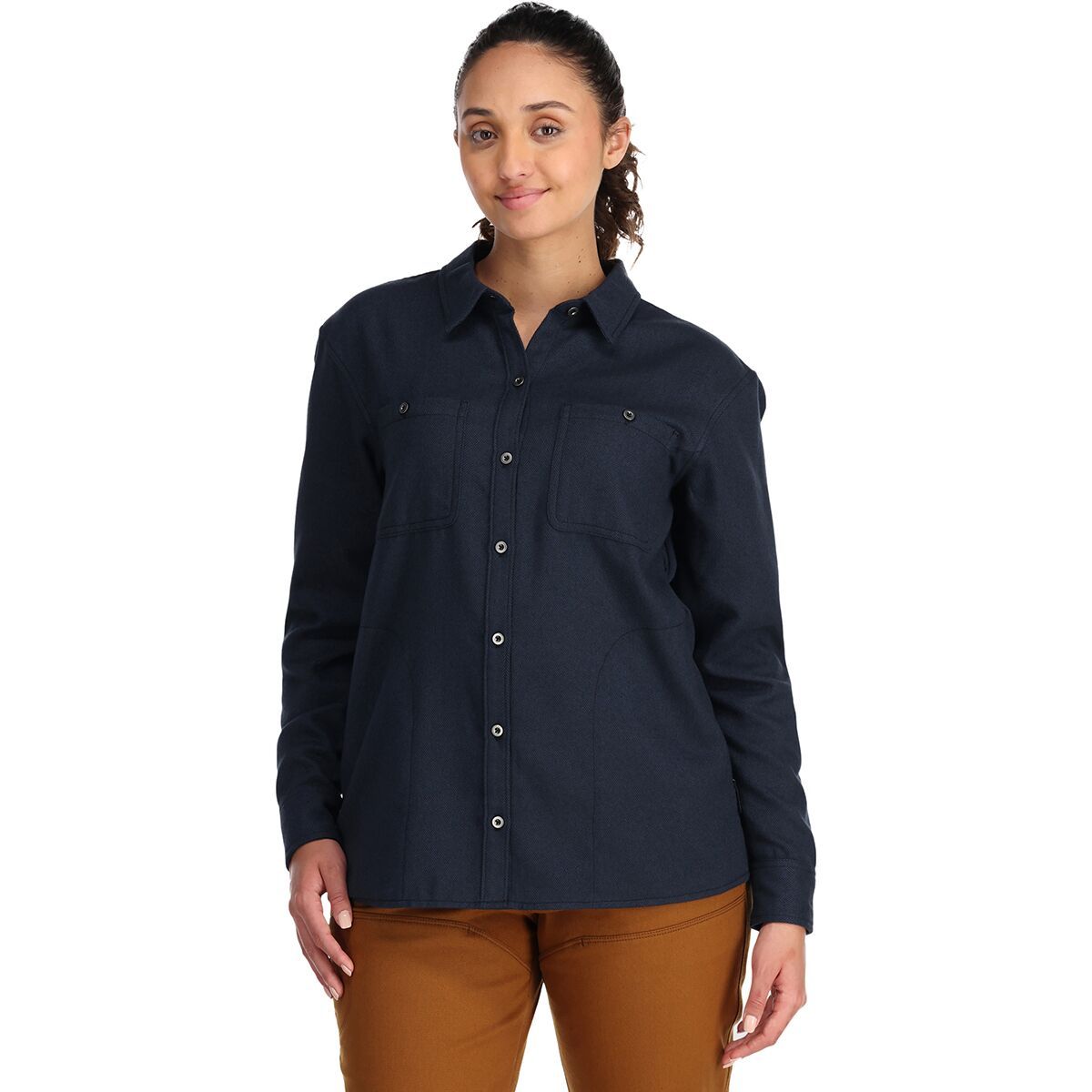 Outdoor Research Feedback Flannel Shirt - Women's Naval Blue, S
