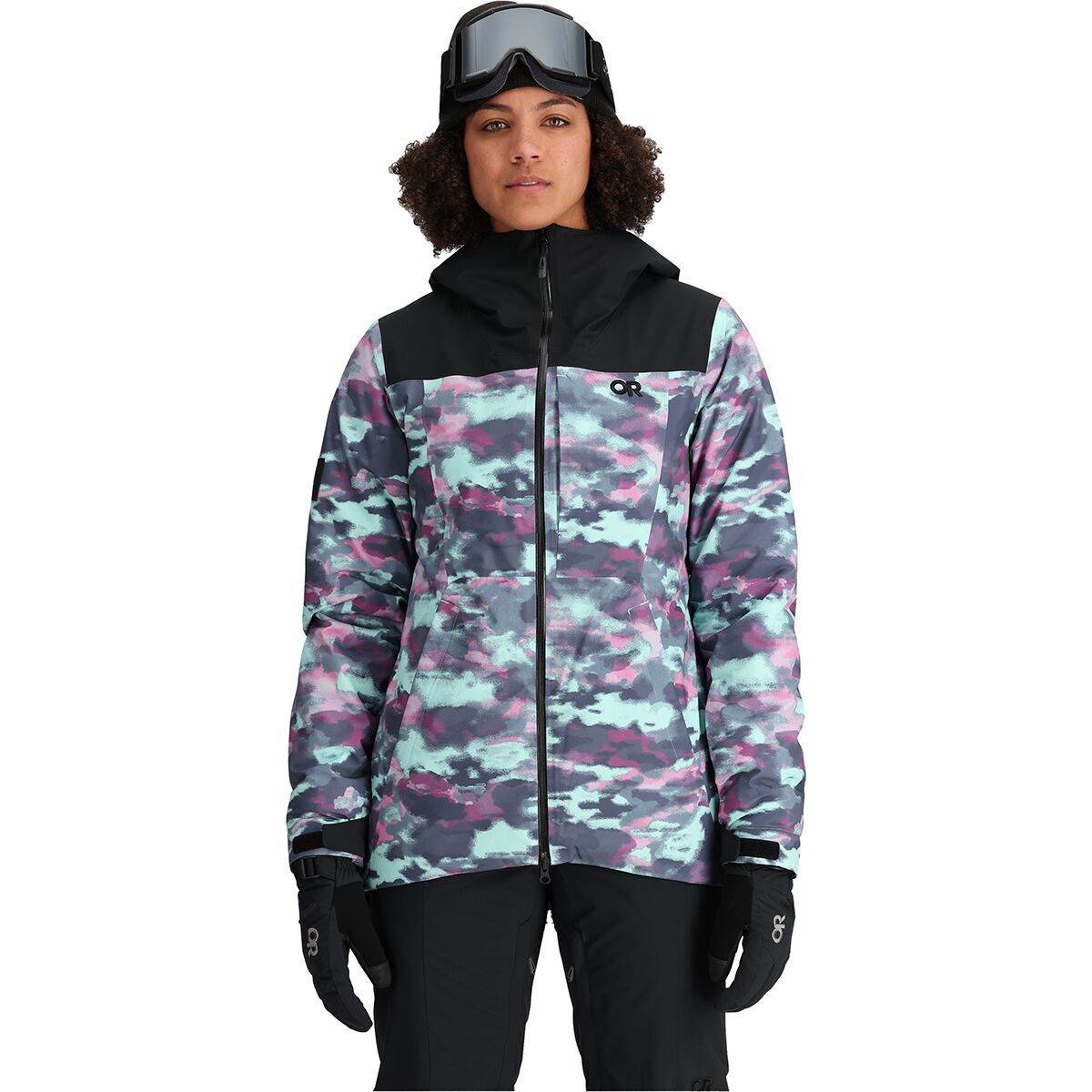 Outdoor Research Snowcrew Jacket - Women's Calcite Camo/Black
