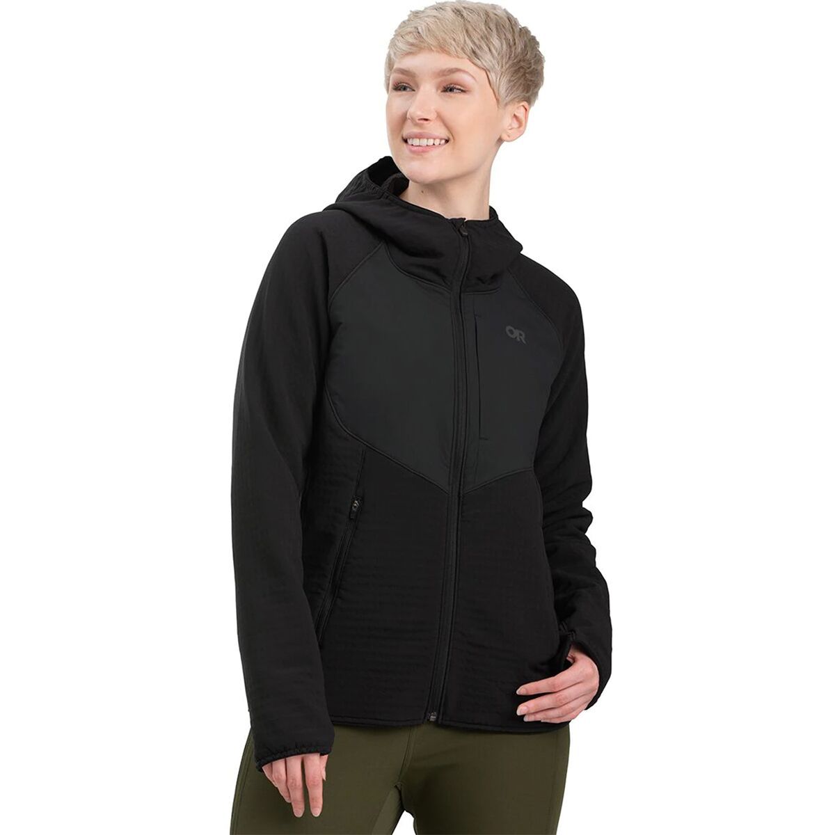 Outdoor Research Vigor Plus Fleece Hooded Jacket - Women's Black, L
