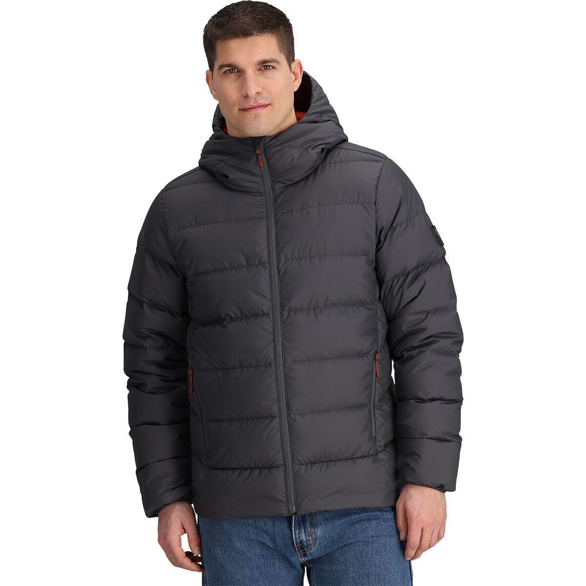 Image of Outdoor Research Coldfront Down Hooded Jacket - Men's Storm, S