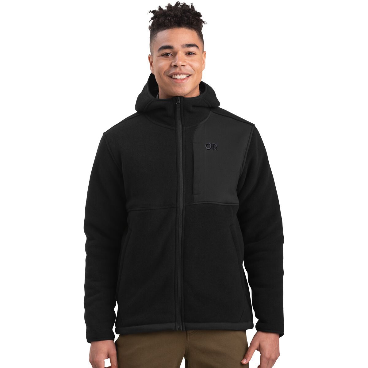 Outdoor Research Juneau Fleece Hooded Jacket - Men's Black, XXL