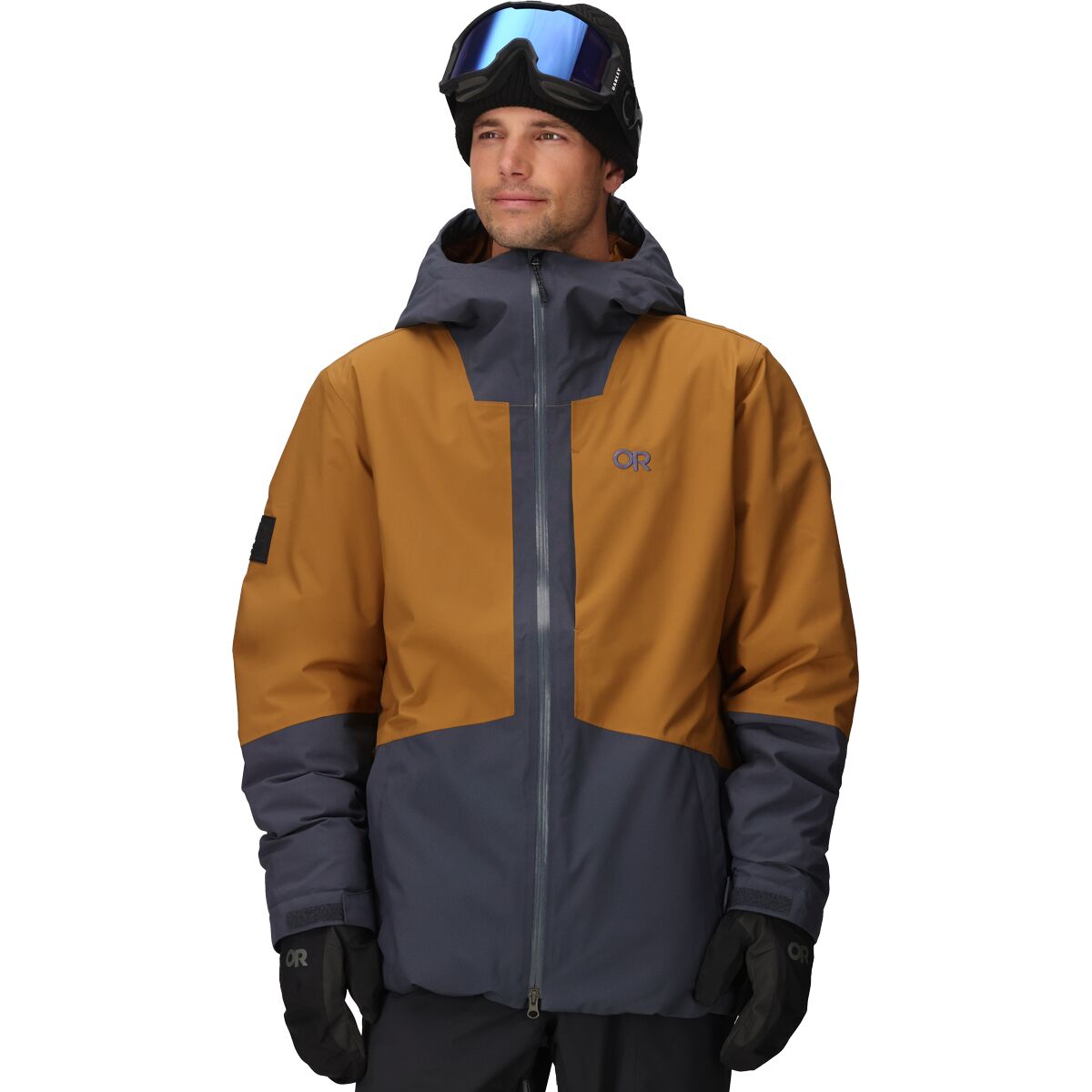Image of Outdoor Research Snowcrew Jacket - Men's Atlantic/Bronze, XXL