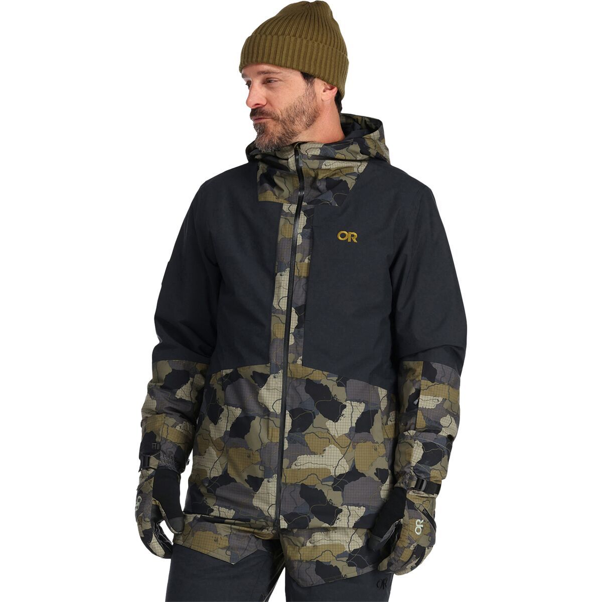 Outdoor Research Snowcrew Jacket - Men's Loden Camo/Black, S