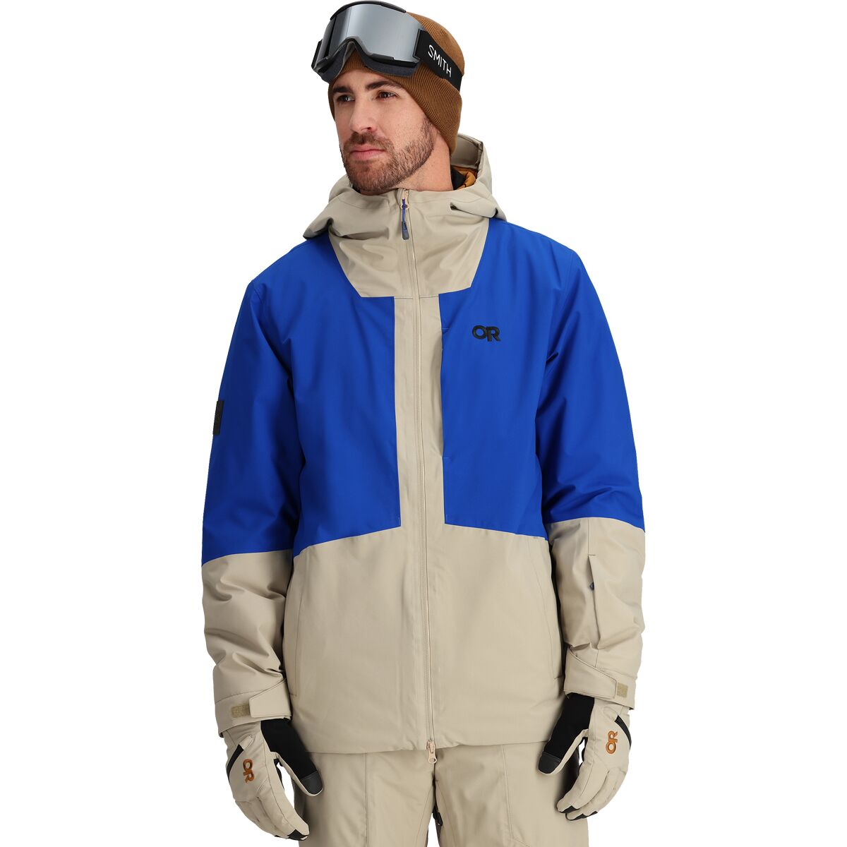 Image of Outdoor Research Snowcrew Jacket - Men's Pro Khaki/Topaz, XXL