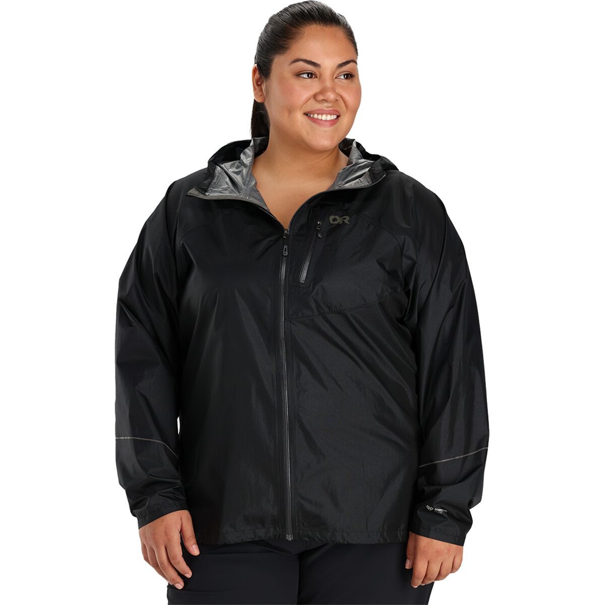 Outdoor Research Helium Rain Jacket - Plus - Women's Black, 2X