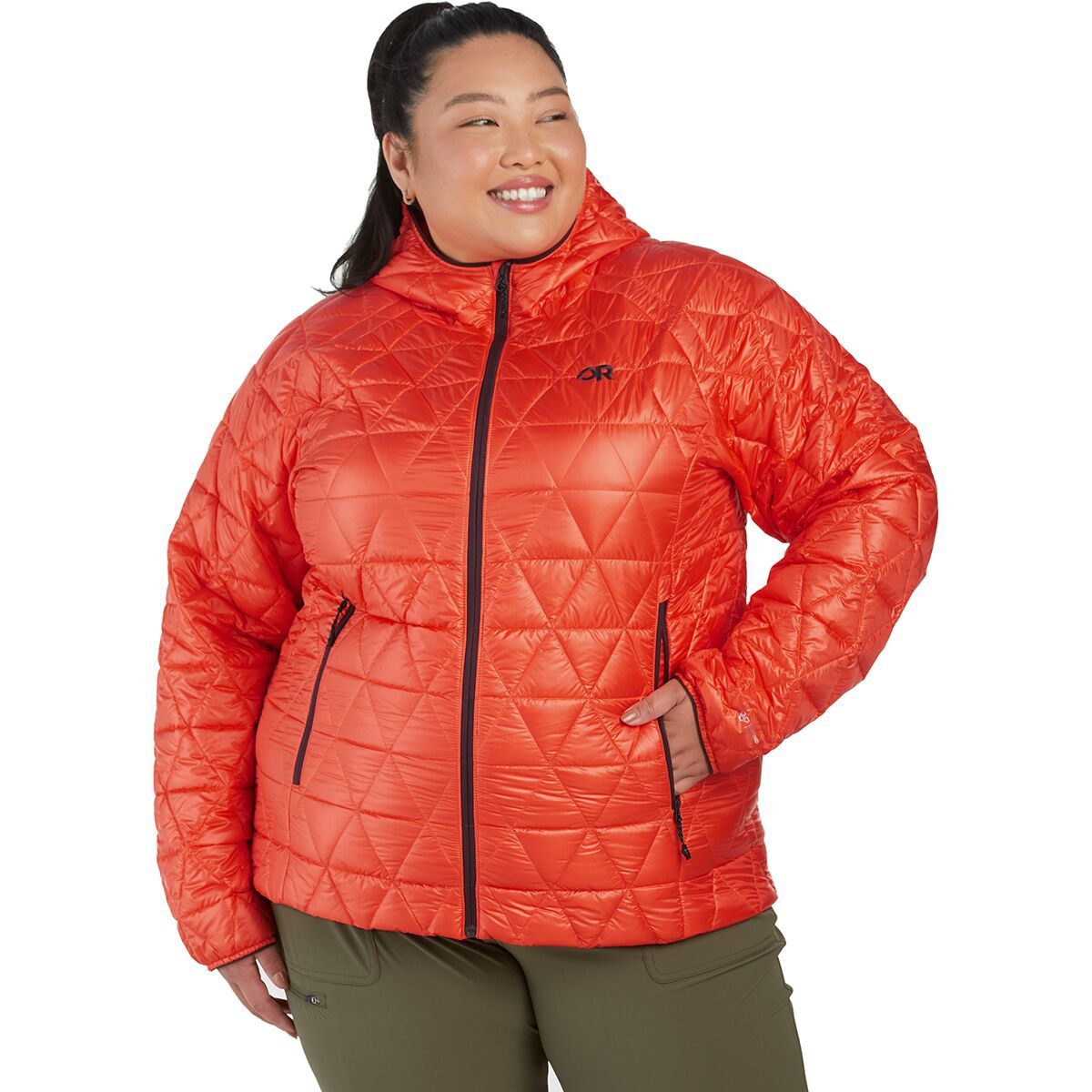 Outdoor Research Helium Insulated Hooded Plus Jacket - Women's Sunset, 3X