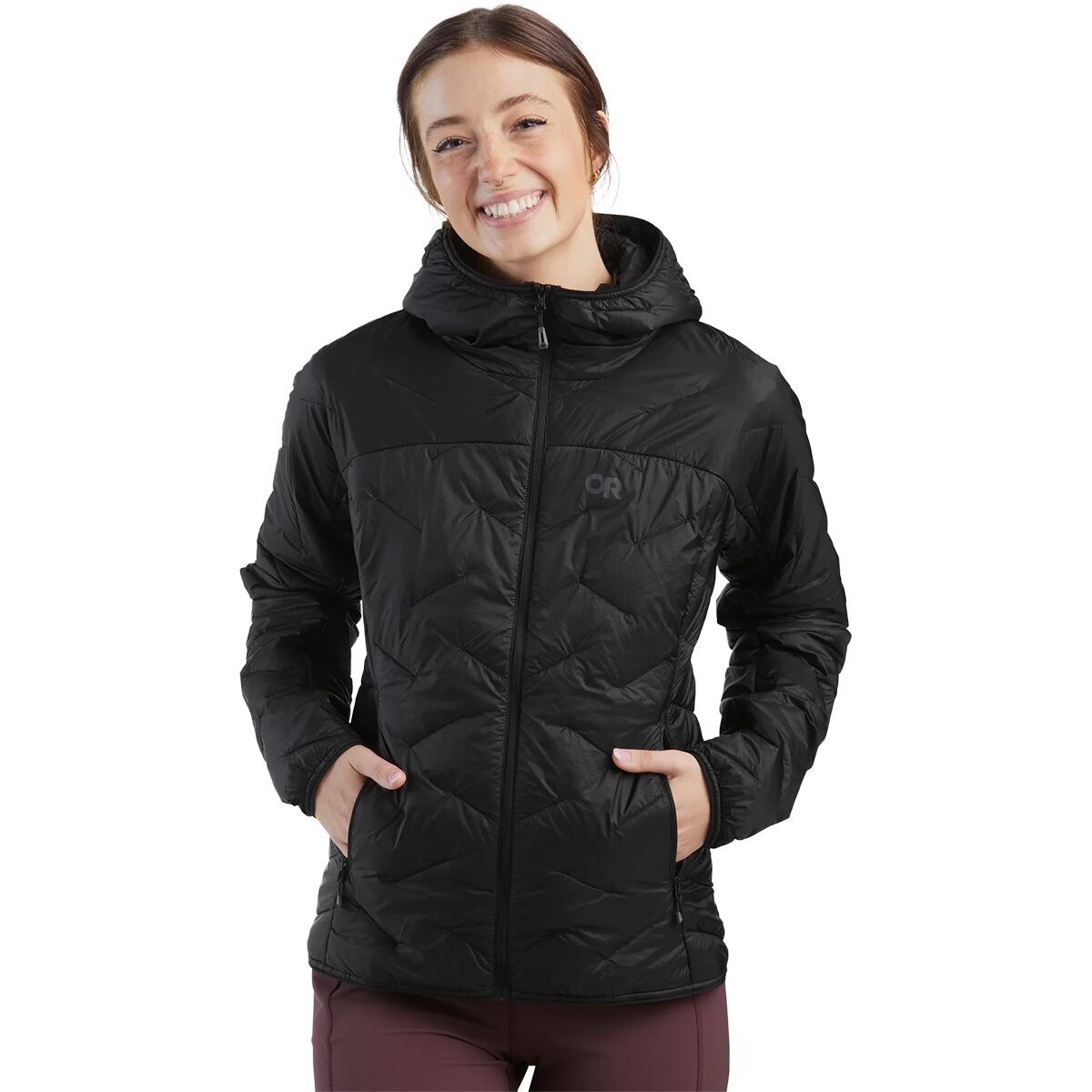 Image of Outdoor Research SuperStrand LT Hooded Jacket - Women's Solid Black, XS