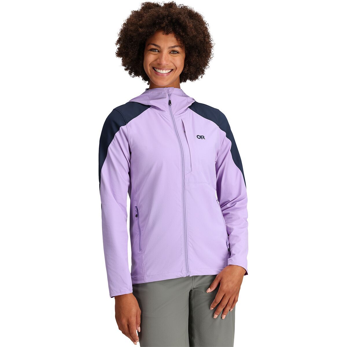 Outdoor Research Ferrosi Hooded Jacket - Women's Lavender/Naval Blue, XXL