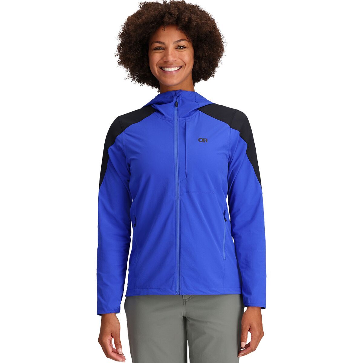 Outdoor Research Ferrosi Hooded Jacket - Women's Ultramarine/Black, M