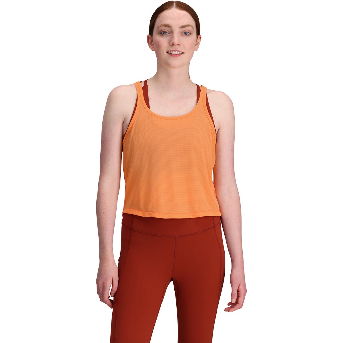 Image of Outdoor Research Echo Crop Tank Top - Women's Orange Fizz, M