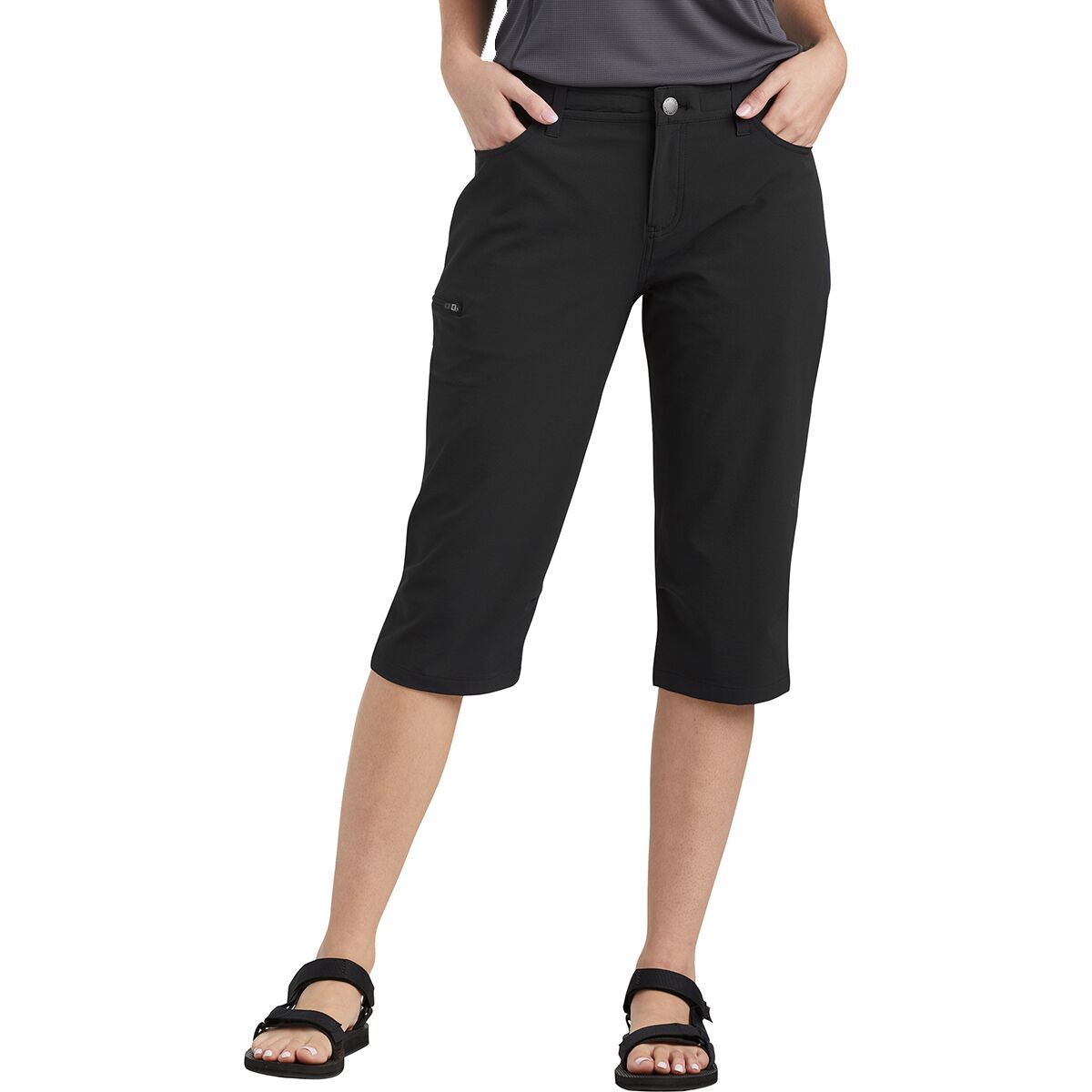 Image of Outdoor Research Ferrosi Capri Pant - Women's Black, 8/Reg