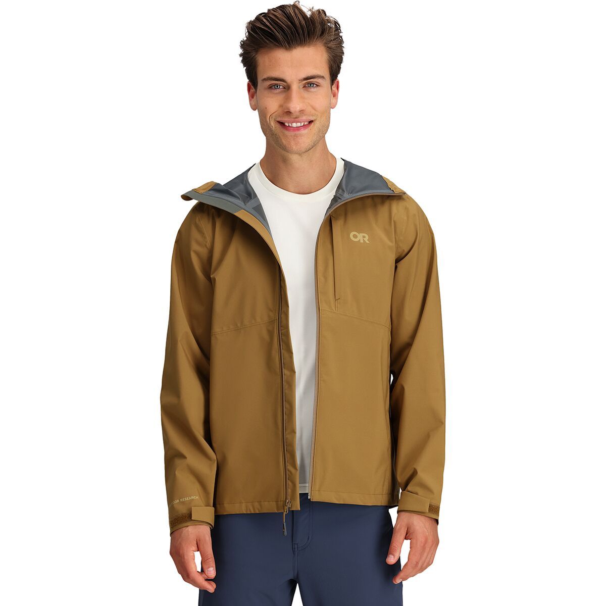 Outdoor Research Dryline Rain Jacket - Men's Coyote, M