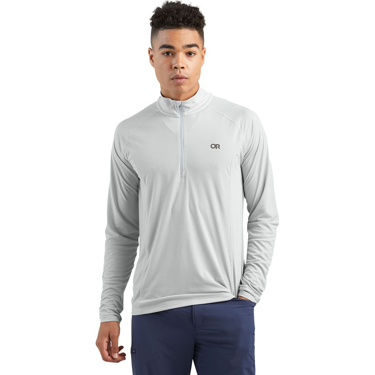 Image of Outdoor Research Echo 1/4-Zip Jacket - Men's Pebble, XL