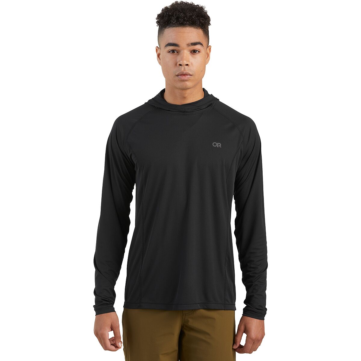 Image of Outdoor Research Echo Hooded Long-Sleeve Shirt - Men's Black, S