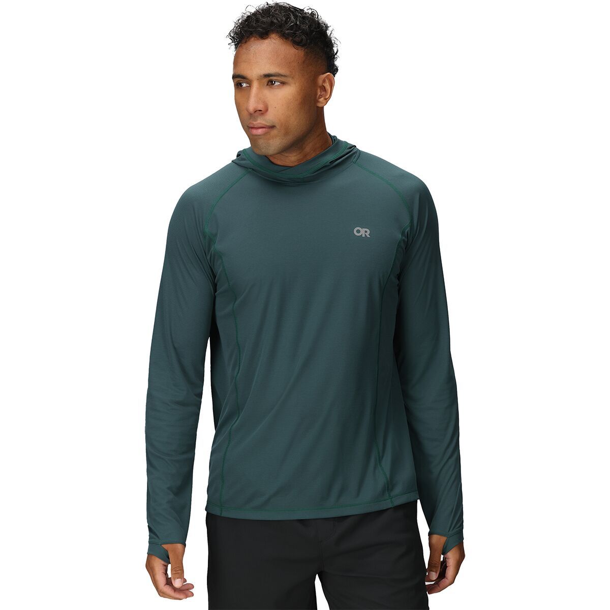 Image of Outdoor Research Echo Hooded Long-Sleeve Shirt - Men's Douglas Fir, L