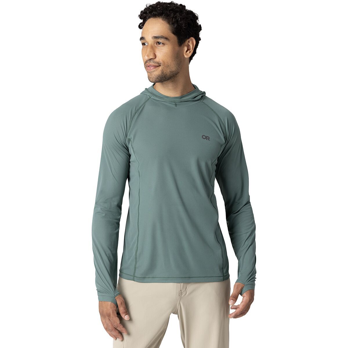 Image of Outdoor Research Echo Hooded Long-Sleeve Shirt - Men's Malachite, M