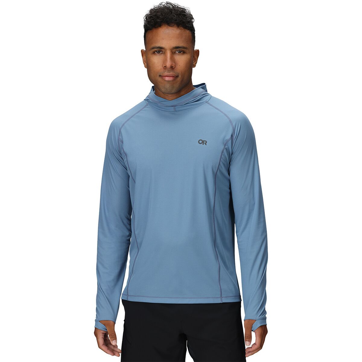 Image of Outdoor Research Echo Hooded Long-Sleeve Shirt - Men's Olympic, XXL