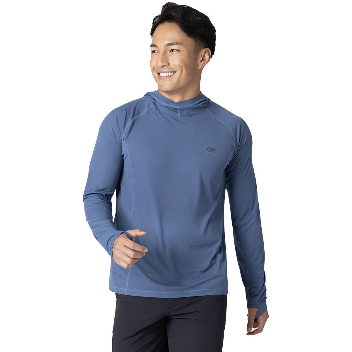 Image of Outdoor Research Echo Hooded Long-Sleeve Shirt - Men's Skyline, XL