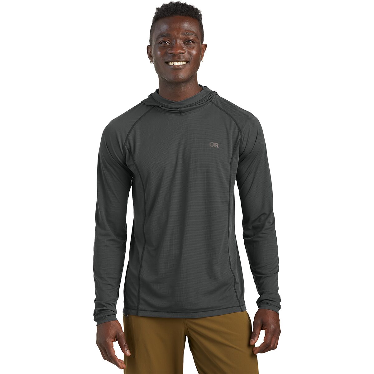 Image of Outdoor Research Echo Hooded Long-Sleeve Shirt - Men's Storm, M