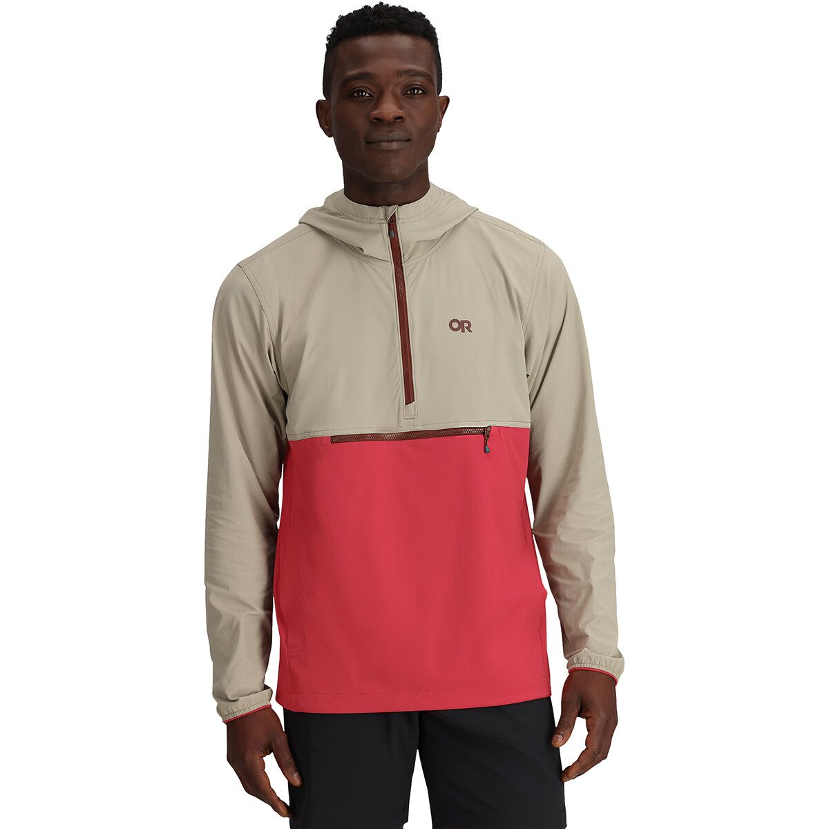 Image of Outdoor Research Ferrosi Anorak Jacket - Men's Pro Khaki/Moondust, XXL