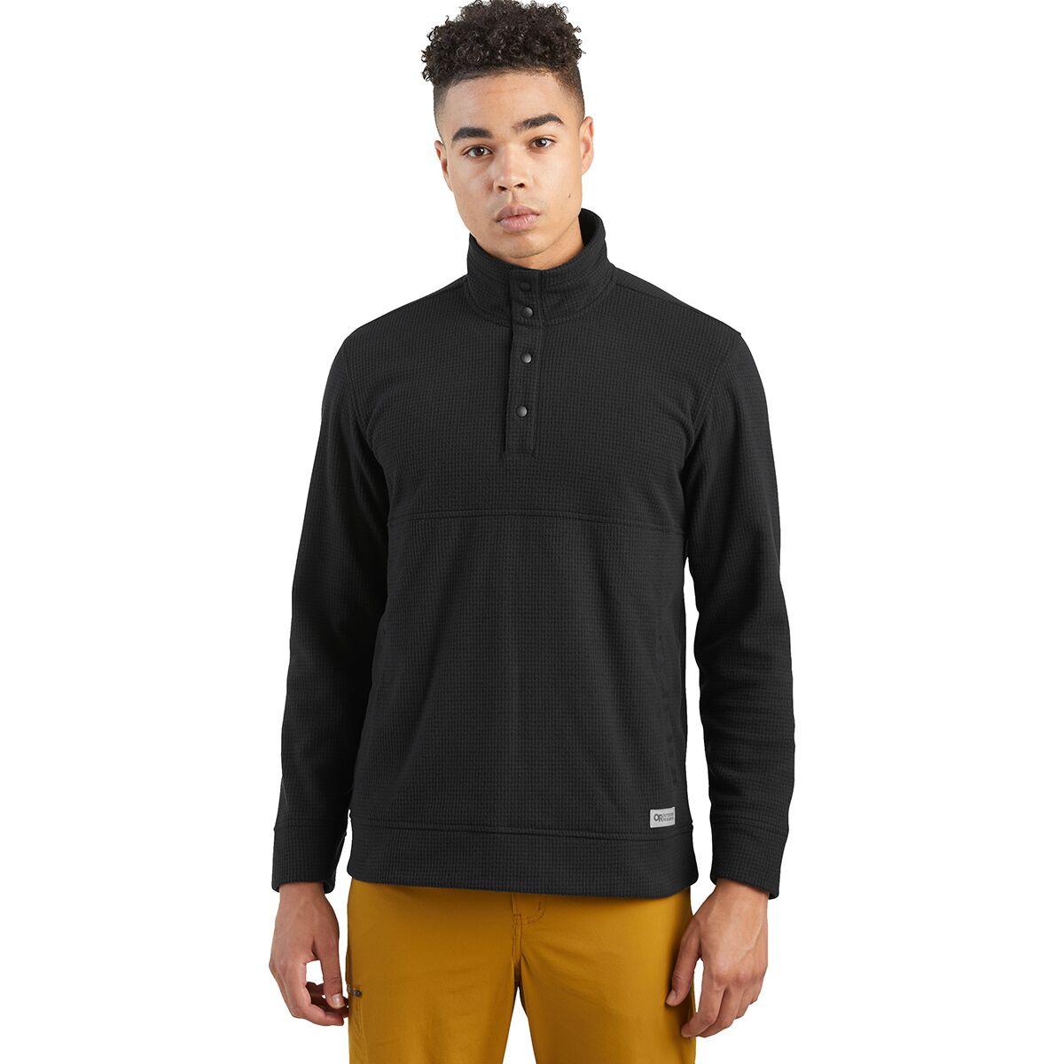 Outdoor Research Trail Mix Snap Pullover Fleece - Men's Black, S